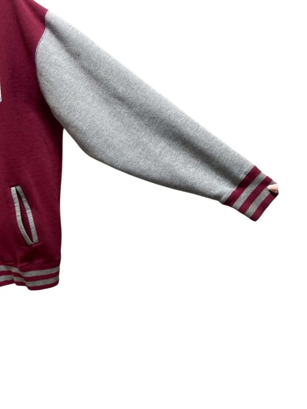 Colorado Hooded Varsity Jacket Burgundy Size 2X Preppy Academia Old Money Fall